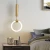 Import Nordic modern simple 360 degree  chandeliers lamp acrylic hanging light stair pendant lighting for indoor decor from China