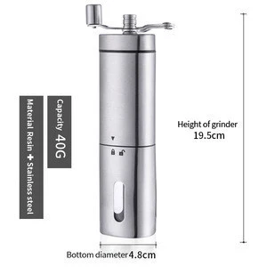 OEM Stainless Steel Manual coffee grinder with Ceramic parts Burr hand coffee grinder, Hand Crank Coffee Mill
