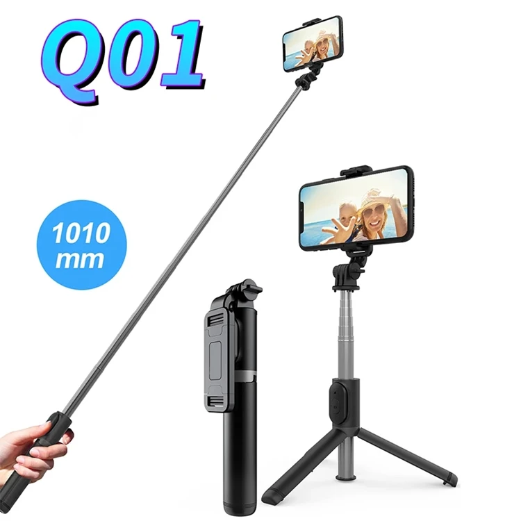 Original factory Q01 Wireless Selfie Stick Foldable Monopods Universal Tripod for Smartphones for Action Cameras Accessories