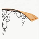 Ornamental Metal Garden Window or Door Trellis wrought iron shelter awnings