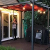 Outdoor Folding Garden Aluminium Gazebo Patio Sunshade Canopy Awning Retractable Roof Manual Pergola