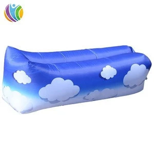 Outdoor inflatable air filling beach lazy bag, inflatable air lounger, waterproof beach sleeping bag