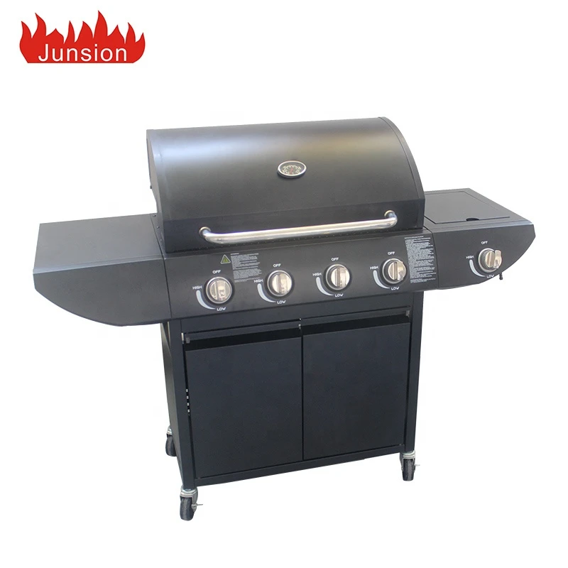 Outdoor Party Smokeless Barbeque 4 Burners Large Custom Gas Grills with Temperature Control