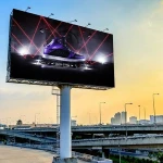Outdoor rotating signage double-sided billboard with rolling system on three sides turn light box
