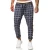 Import Outdoor sports pants Mid-waist and small feet lace-up casual pants Fashion plaid trousers men from China