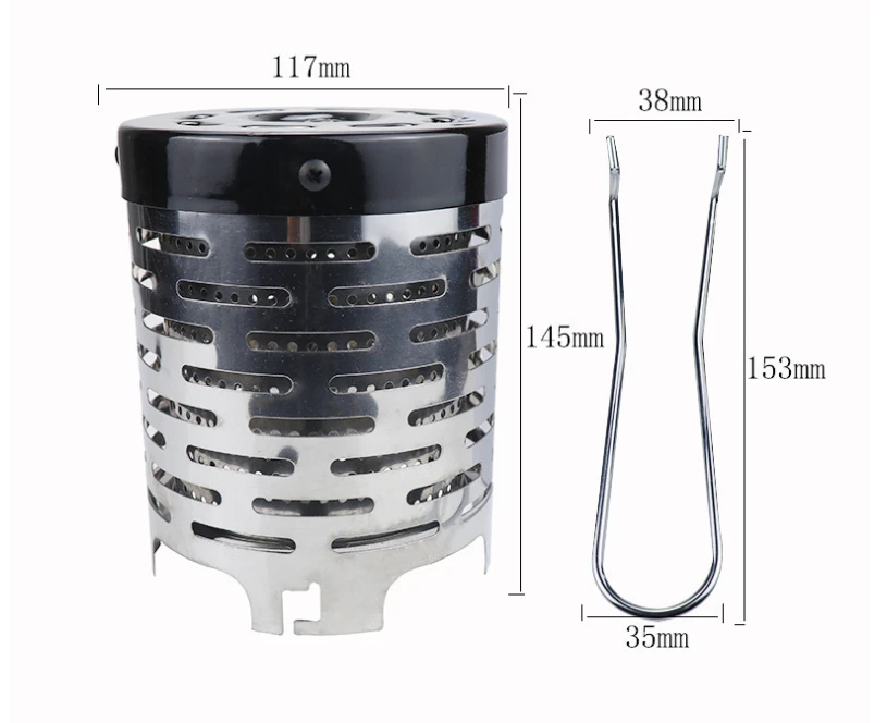 Outdoor Stainless Steel Natural Gas Heater, Easy-to-Operate Camping Stove, Mini Heating Stove