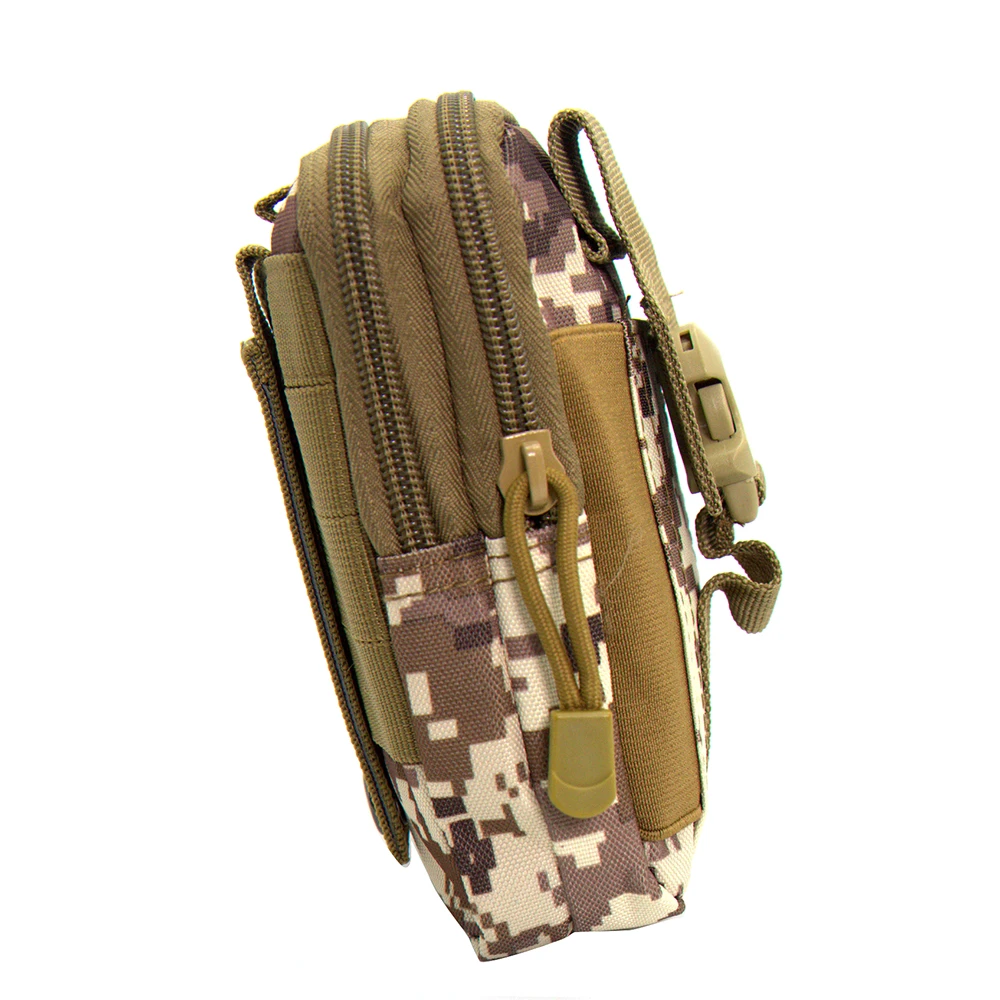 outdoor waterproof multi function military camouflage phone waist bag