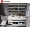 PA modern designs wall mounted single sink mirror cabinet hotel project bathroom vanities
