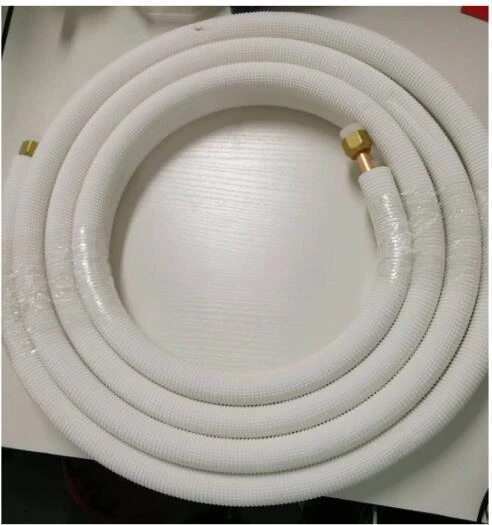 PE Pre Insulated Copper Tube Refrigeration Copper Pipe Coils with White PE Insulation