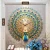 Import Peacock Chinese  fashion creative  wall clock in Living room to decorative wall clock European clock from China