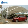Perfect steel structure car port PVC membrane parking canopy tent metal garage 2 car metal carport