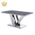Import Perfect Welding Modern Home Furniture Dining Room Table Sets Stainless Steel Rectangle Tempered Glass Top Dining Table from China