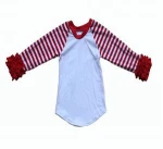 persnickety custom print child girls school clothes sweet baby long sleeve ruffle t-shirt