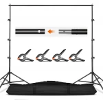 Photo Video Studio 6.6Ft Adjustable Background Stand Backdrop Support System Kit with Carry Bag