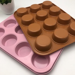 Pink 12 Cup Mini Muffin Non-Stick Pan/Bakeware