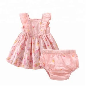 Pink White Baby Girls Kid Clothes Newborn Children Clothing Sets Girls Summer Dress Clothes Butterfly Printed 2 pcs Set