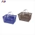 Import Plastic Supermarket Shopping Basket with Wheels from China
