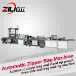 Plastic Zipper stand up bag machine as vacuum pouch making machine as bag in box making machine