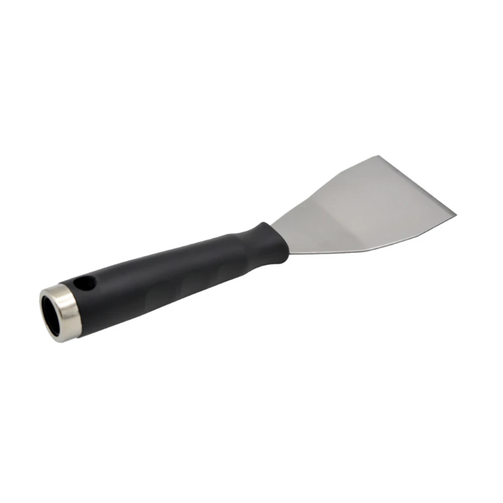 Popular hot selling premium no bend rubber handle stainless steel scraper putty knife