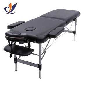 Portable 2 section aluminum CE certification adjustable folding massage bed