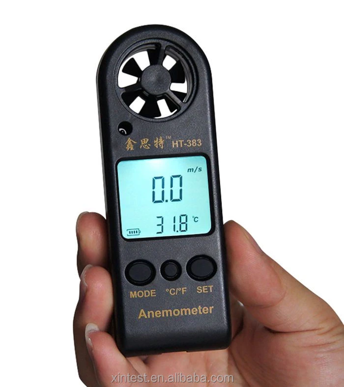 Portable Digital Anemometer Handheld Electronic tachometer Wind Speed Air Volume Measuring Meter LCD anemometro with Backlight