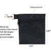 Portable Golf Ball Washer accessory valuables Pouch bag with Metal Clip Zipper