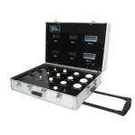 portable LED bulb test suitcase with wheels and draw-bar