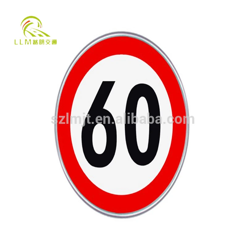 portable road safety warning signage Li battery reflective LED speed limit solar traffic warning sign