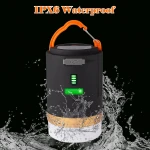 Portable Waterproof IPX6 Tent Lamp LED Night Light Remote Control Working Light Built-in Recharge Battery Camping Lantern Light