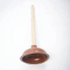 Pressure Rubber Toilet Plunger With Wooden Handle