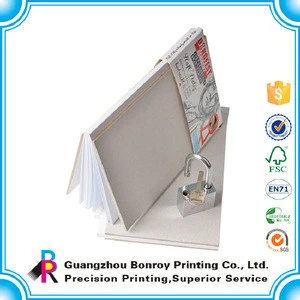 Printing High Quality Special Customized Dairy Notebook With Lock And Key