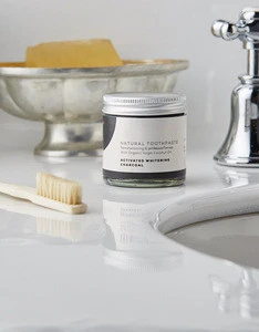 private label bamboo charcoal coconut oil pulling toothpaste natural organic toothpaste