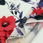 Professional textile supplier lightweight flower digital printing 30x30 68x68 rayon woven challis dress fabric wholesale