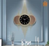 Promotional decorative gold and black luxury wall clock for home