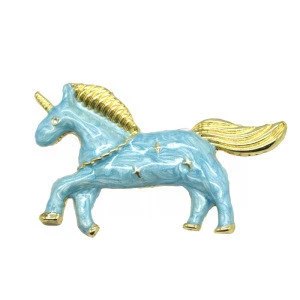 Promotional fashionable design unicorn brooch gifts for decoration