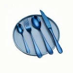Pvd dinnerware sets names of kitchen utensils children stainless steel table cutlery spoon fork flatware set blue