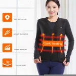 quilted jacket heated vest safari jackets polyester and nylon waistcoats electrically heating clothing usb rechargeable clothes