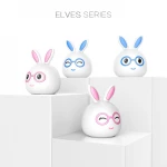 Rabbit LED Baby Kids Night Light, Cute Multicolor Silicone Soft Nursery Lamp