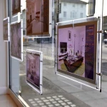 Real Estate Agent Hanging Acrylic LED Window Displays panel