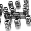 REAMOR 316L Stainless Steel Jewelry Viking Norse Runes Beard Spacer Bead Punk Beads Style for Bracelets Findings Jewelry Making