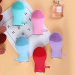 Rechargeable Ultrasonic Vibrating Skincare Makeup Cleaning Face Cleansing Massager Soft Wireless Silicone Facial Brush