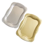 Rectangle Cake  Food Serving Tray, Non Slip Nuts Outdoor serving plate