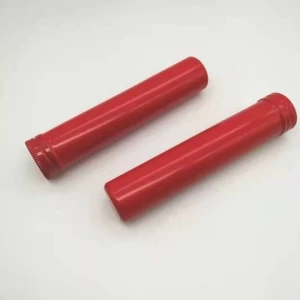 Red Color DIN 26*130mm Aluminum Cigar Tube Package Tubes With Screw Cap