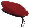 Red custom logo army beret caps wool military beret