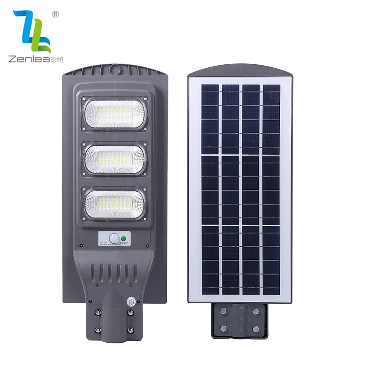 Remote Control Ip65 Outdoor Waterproof Intelligent Sensor 30w 60w 90w 120w All In One Integrated Led Solar Street Lamp