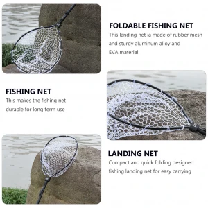 Retractable Fishing Net Telescoping Foldable Landing Net Pole Folding Landing Net For Fly Fishing