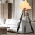 Import Retro fashion design for living room fabric lampshade iron tripod tall floor lamp from China