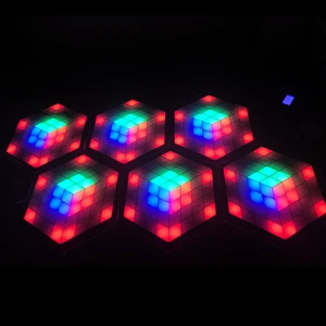 RGB 5050 LED light source rgb color nightclub 3d six sided dance floor tile led floor stage lighting
