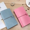 RITA a5 dotted custom pu vintage leather cover saddle stitch refillable travel journals traveler notebook travelling diary