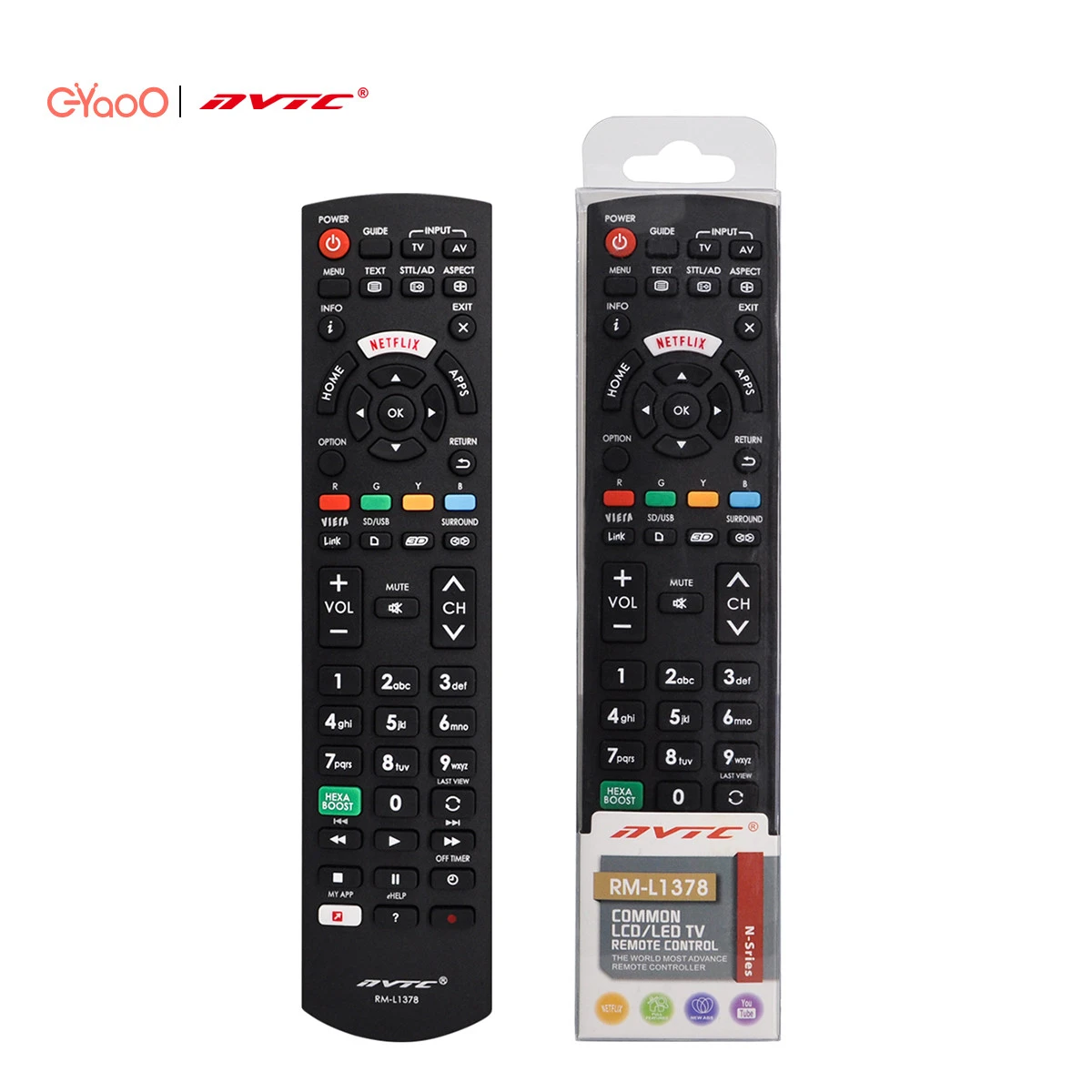 RM-L1378 NVTC Single Brand Remote Control Universal Smart LED LCD TV Remote Control For Panasonic